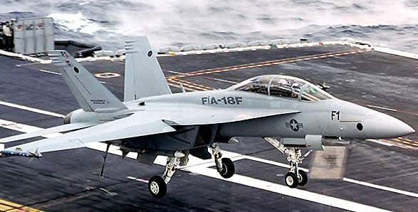 Máy bay chiến đấu F/A-18F "Super Hornet" cất, hạ cánh trên tàu sân bay (Ảnh: US Navy).