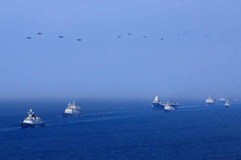 Trung Quốc tổ chức diễu binh trên biển lớn chưa từng thấy hồi tháng 4/2018 (Ảnh: BQPTQ). Trung Quốc tổ chức diễu binh trên biển lớn chưa từng thấy hồi tháng 4/2018 (Ảnh: BQPTQ).