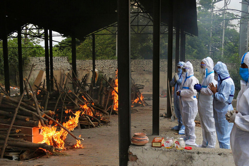 Số người tử vong vì COVID-19 ở Ấn Độ đang gia tăng trở lại (Ảnh: AP).