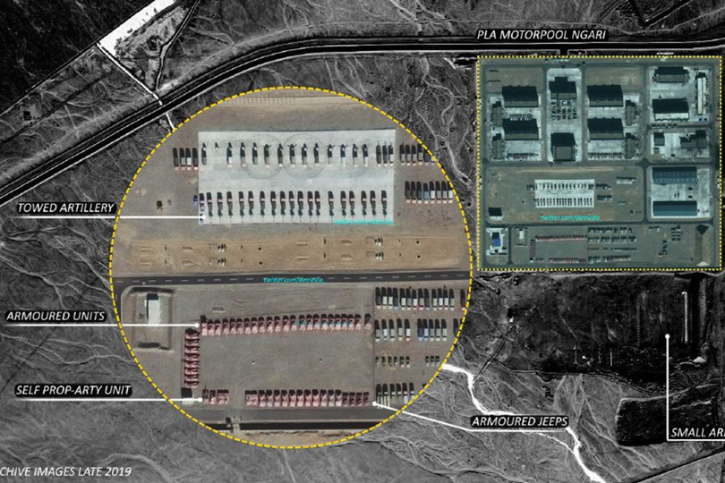 Trung Quốc tập trung nhiều binh lực ở gần biên giới để gây sức ép với Ấn Độ (Ảnh: Đa Chiều).