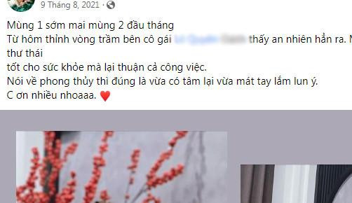 Một diễn viên quảng cáo cho tài khoản Facebook chuyên bán đồ phong thủy.