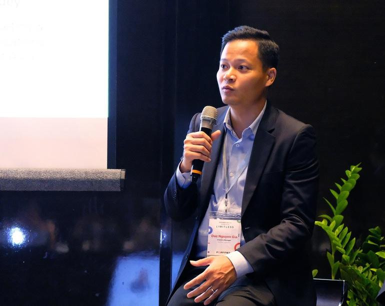 Ông Nguyễn Gia Đức, Giám đốc quốc gia, Fortinet Việt Nam nhấn mạnh thực trạng thiếu hụt nhân lực trong lĩnh vực an ninh mạng tại Việt Nam (Ảnh: Nguyễn Nguyễn).