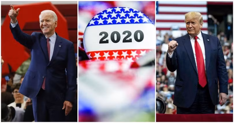 Tỷ lệ cử tri ủng hộ hai ứng cử viên Donald Trump và Joe Biden đang dần xích lại gần nhau (Ảnh: Dongfang).