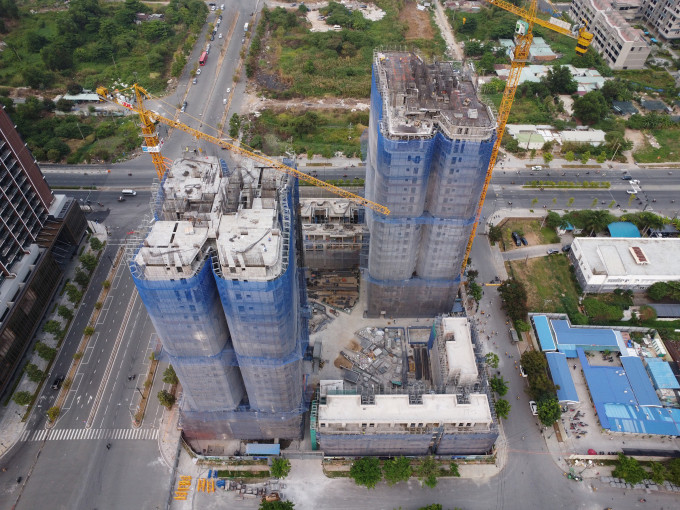 Tiến độ xây dựng tại dự án vào tháng 4 vừa qua. Ảnh: VGSE