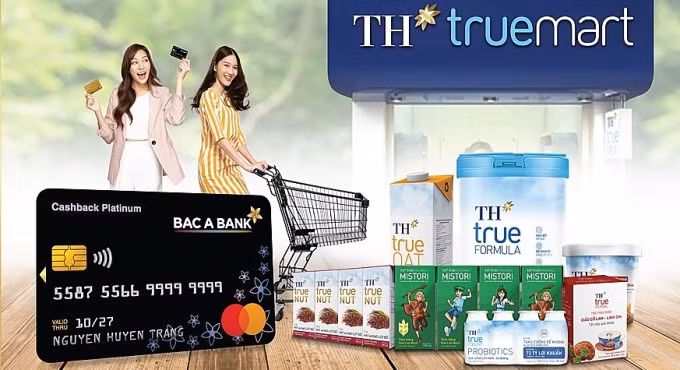 Bac A Bank hợp tác cùng Tập đoàn TH chạy chương trình ưu đãi. Ảnh: Bac A Bank