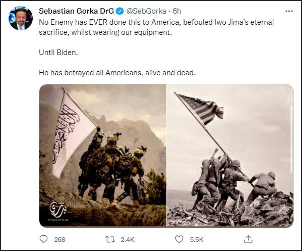 Bản tweet với nội dung bức xúc của ông Sebastian Gorka.