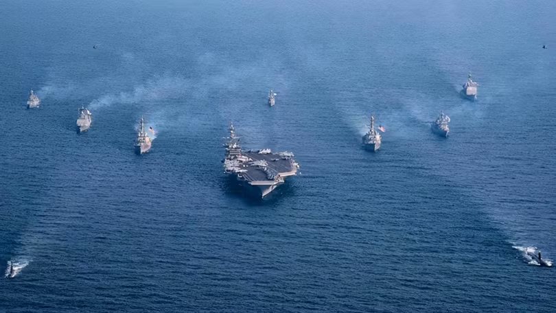 Mỹ và các đồng minh cũng đang tiến hành cuộc tập trận LSE-2021 trải dài trên 17 múi giờ lớn nhất trong 40 năm qua (Ảnh: Dwnews).
