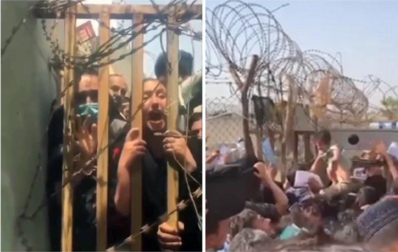 Hình ảnh các bà mẹ Afghanistan ném con qua hàng rào gây rúng động dư luận quốc tế (Ảnh: Đông Phương). Hình ảnh các bà mẹ Afghanistan ném con qua hàng rào gây rúng động dư luận quốc tế (Ảnh: Đông Phương).