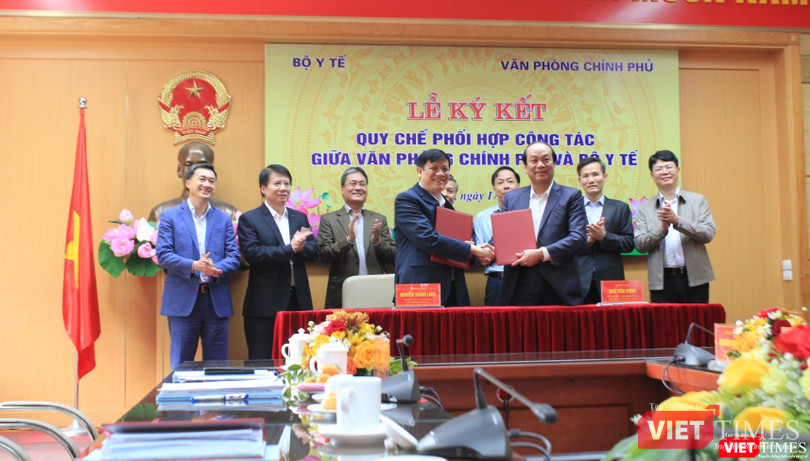 Văn phòng Chính và Bộ Y tế ký kết quy chế phối hợp công tác