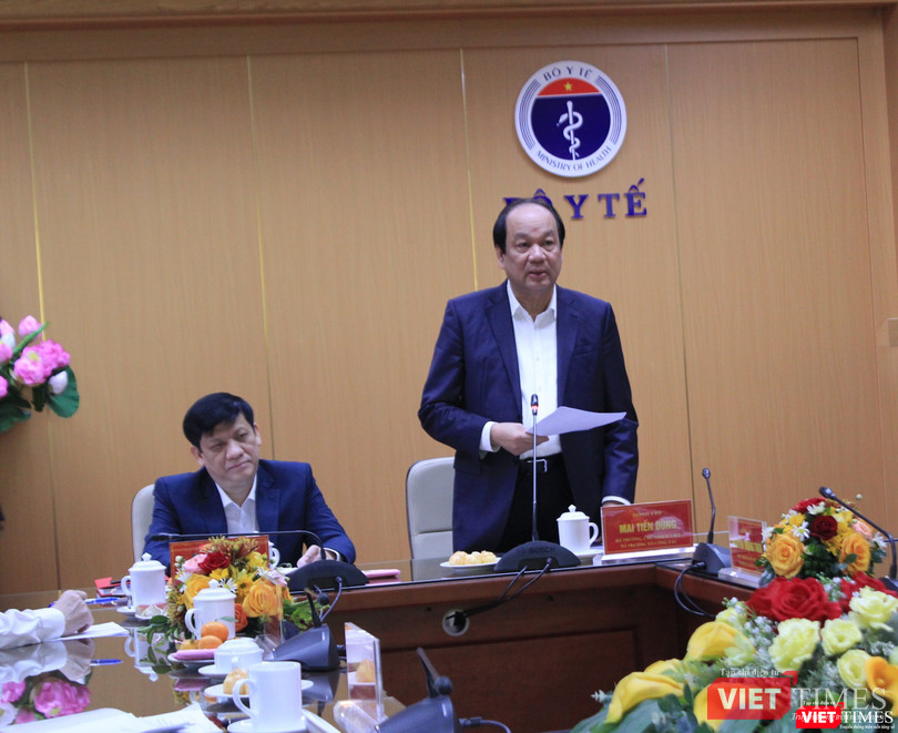 Bộ trưởng, Chủ nhiệm Văn phòng Chính phủ Mai Tiến Dũng, Tổ trưởng Tổ Công tác của Thủ tướng đánh giá cao kết quả của ngành y tế trong xây dựng Chính phủ điện tử