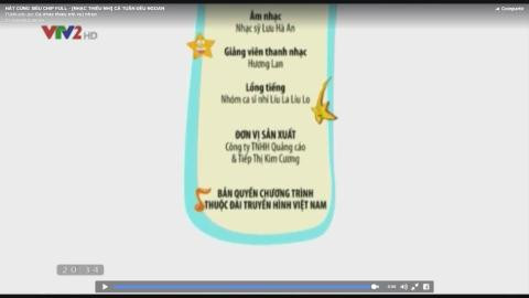 Cuối chương trình Hát cùng Siêu Chíp luôn chạy dòng chữ "Bản quyền chương trình thuộc Đài truyền hình Việt Nam".