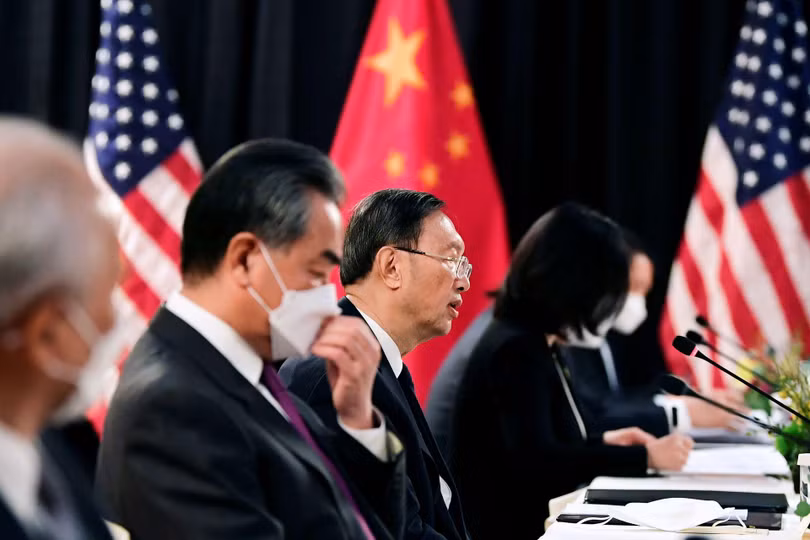 Đoàn Trung Quốc tại phiên khai mạc (Ảnh: Reuters).