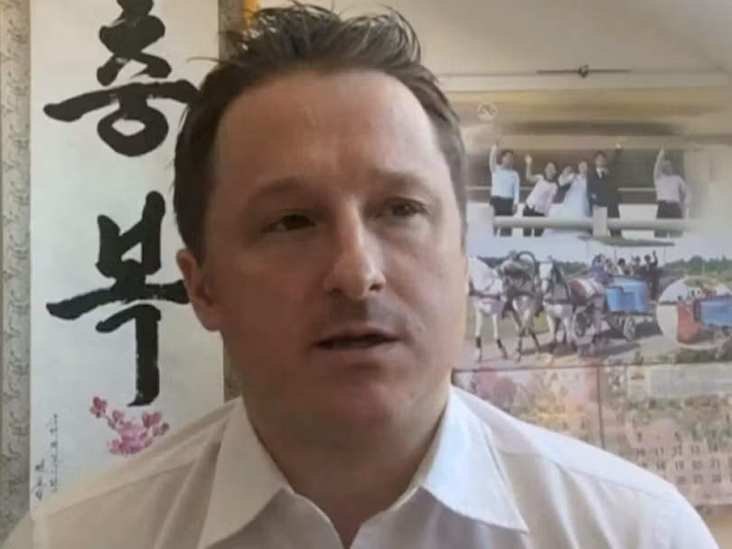 Thương gia Canada Michael Spavor, người bị Tòa án thành phố Đan Đông xét xử hôm 19/3 (Ảnh: AP).