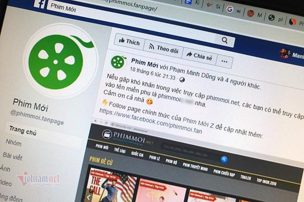 Sau khi bị chặn hồi giữa năm 2020, website phimmoi liên tục đổi tên miền để qua mặt các cơ quan quản lý. Ảnh: Trọng Đạt Sau khi bị chặn hồi giữa năm 2020, website phimmoi liên tục đổi tên miền để qua mặt các cơ quan quản lý. Ảnh: Trọng Đạt