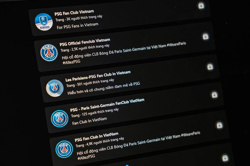 Sau tin đồn Messi gia nhập, xuất hiện nhiều fanpage mới của người hâm mộ PSG tại Việt Nam. Sau tin đồn Messi gia nhập, xuất hiện nhiều fanpage mới của người hâm mộ PSG tại Việt Nam.