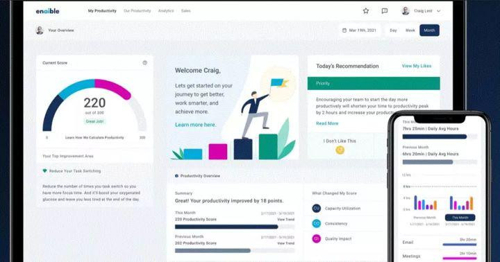 Giao diện phần mềm Enaible Giao diện phần mềm Enaible