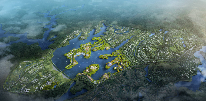 Phối cảnh đồ án "Quy hoạch phân khu tỷ lệ 1/2000 Khu đô thị du lịch sinh thái hồ Đắk R'tih - Đăk Nông" đạt giải Đồng. Ảnh: T&T Group Phối cảnh đồ án "Quy hoạch phân khu tỷ lệ 1/2000 Khu đô thị du lịch sinh thái hồ Đắk R'tih - Đăk Nông" đạt giải Đồng. Ảnh: T&T Group