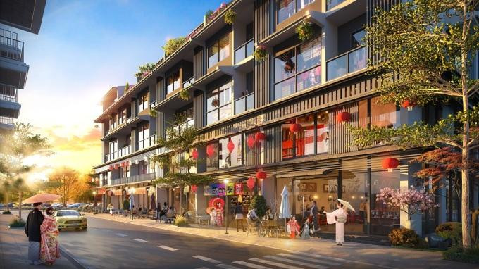 Thiết kế nhà phố Koto có thể vừa ở, vừa kinh doanh. Ảnh phối cảnh minh họa: Sun Property