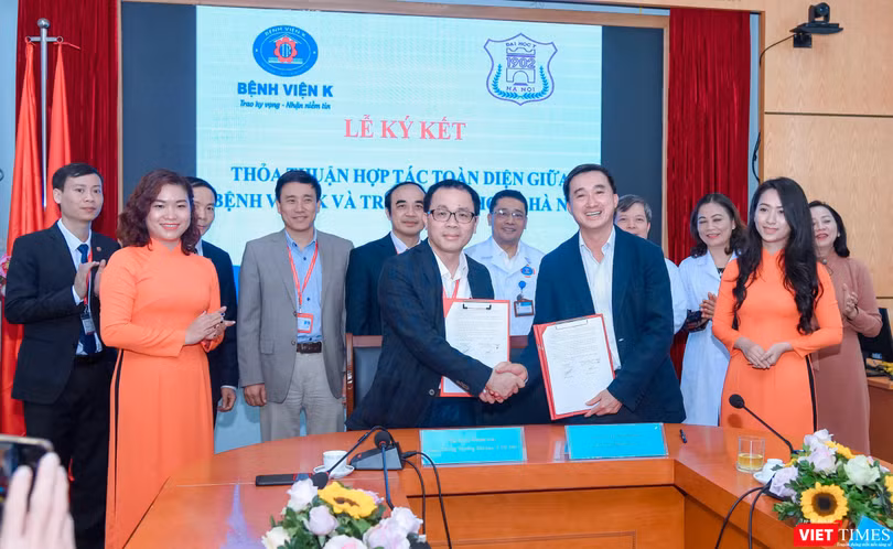 Lễ ký kết hợp tác toàn diện giữa Trường Đại học Y Hà Nội với Bệnh viện K