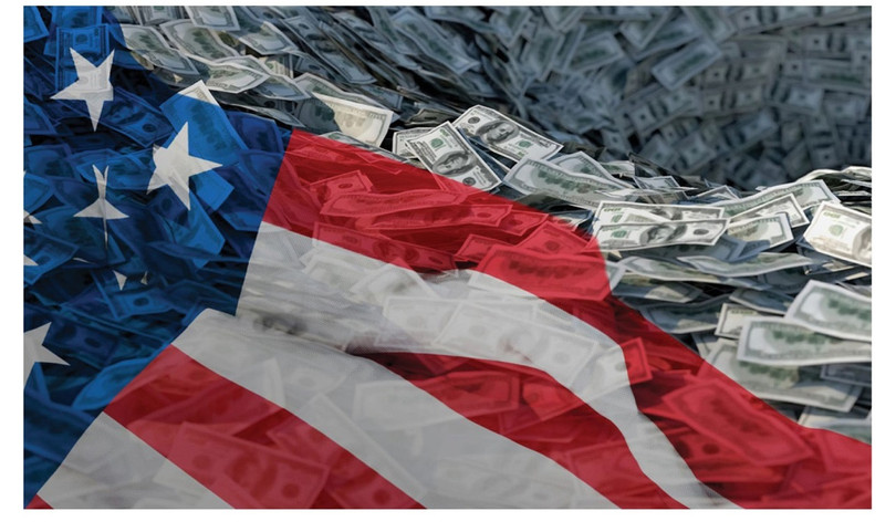 Báo cáo của Bộ Tài chính Mỹ cho biết nước này đang mắc nợ công trên 38.000 tỷ USD. Ảnh: Sohu. 