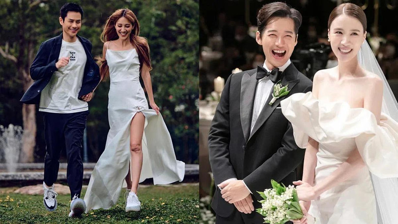 Chính sách về quy định đăng ký kết hôn được sửa đổi đã làm bùng lên làn sóng kết hôn trong giới trẻ Trung Quốc. Ảnh: Sina.