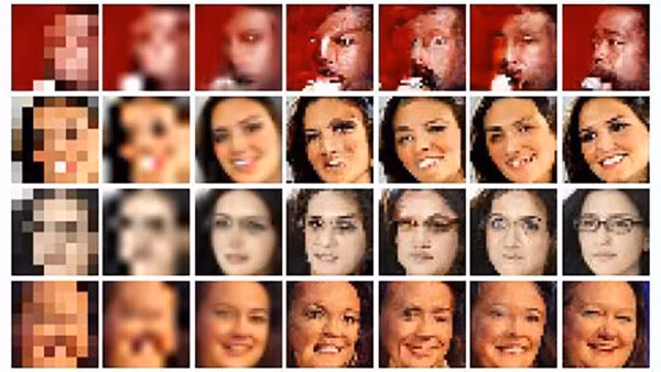 Hình ảnh độ phân giải thấp qua các bước làm rõ sử dụng phần mềm đặc biệt của Google.