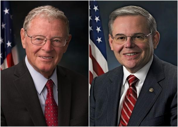Hai Thượng nghị sỹ Bob Mennedez (trái) và Jim Inhofe đề xuất dự luật ủng hộ Đài Loan trở lại là quan sát viên WHO (Ảnh: Getty).