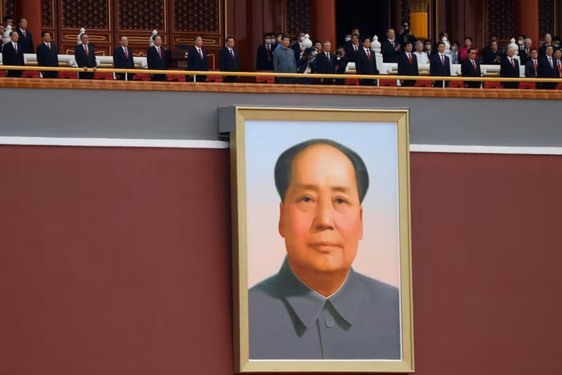 Các lãnh đạo Trung Quốc trên Lầu thành Thiên An Môn (Ảnh: Reuters).