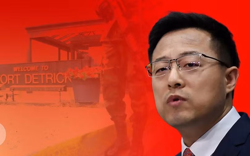 Ông Triệu Lập Kiên, người phát ngôn Bộ Ngoại giao Trung Quốc nhiều lần lên tiếng yêu cầu tiến hành điều tra Phòng thí nghiệm Fort Detrick (Ảnh: Internet).