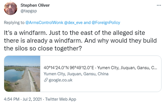 Ý kiến một cư dân mạng nước ngoài: Nơi này là một bãi turbin điện. Đã có một bãi turbin điện gió ở phía đông của địa điểm liên quan. Tại sao họ lại xây dựng các giếng phóng gần như vậy? Ý kiến một cư dân mạng nước ngoài: Nơi này là một bãi turbin điện. Đã có một bãi turbin điện gió ở phía đông của địa điểm liên quan. Tại sao họ lại xây dựng các giếng phóng gần như vậy?