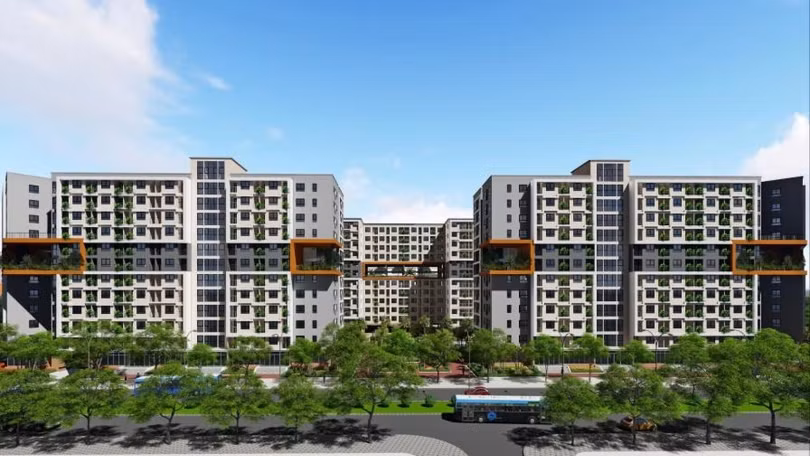 Phối cảnh dự án nhà xã hội tại ô đất ký hiệu CT3 thuộc khu đô thị mới Kim Chung.