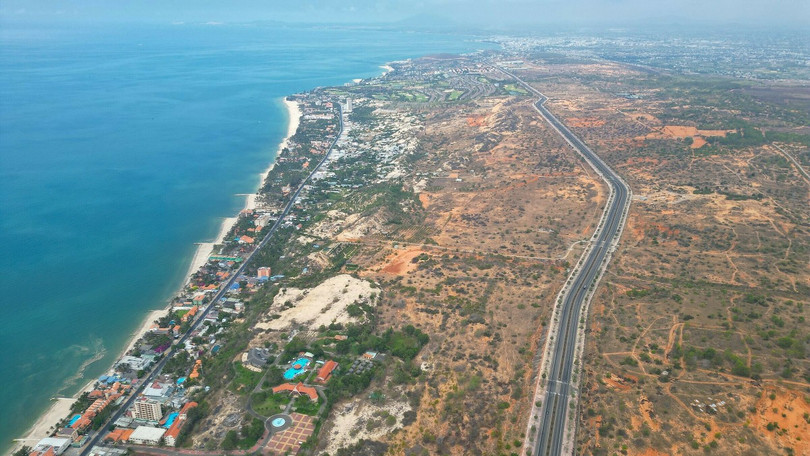 Vị trí sẽ thực hiện dự án khu đô thị thương mại dịch vụ mới Hàm Tiến - Mũi Né.