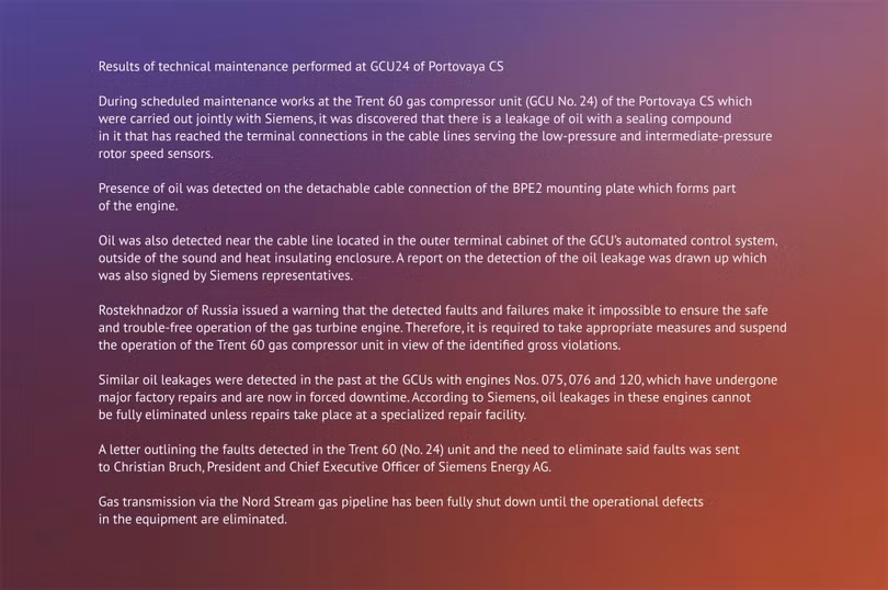 Thông báo ngừng hoạt động tuyến Nord Stream của Nga.