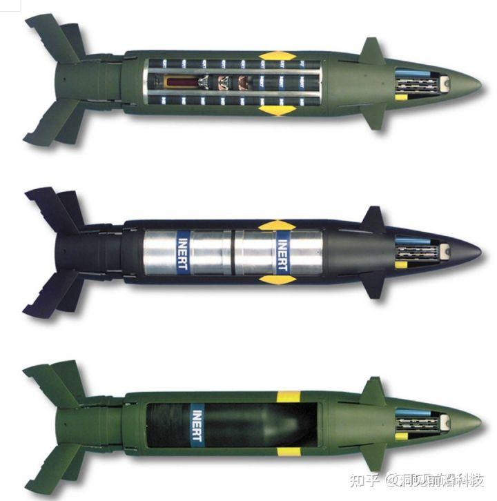 Cấu tạo bên trong một số loại đạn M982 Excalibur dẫn đường bằng GPS (Ảnh: Zhihu).