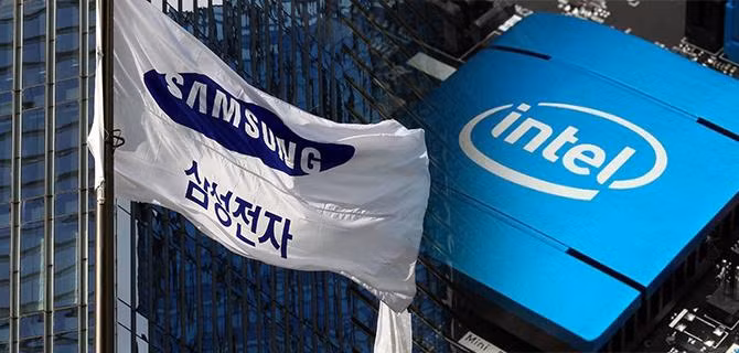 Samsung tiếp tục vượt mặt Intel chiếm lĩnh vị trí nhà sản xuất chip dẫn đầu thế giới (Ảnh: Sina).