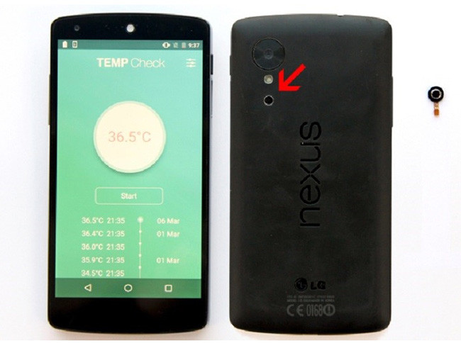 Smartphone đầu tiên trên thế giới tích hợp cảm biến nhiệt vi mô ảnh 1