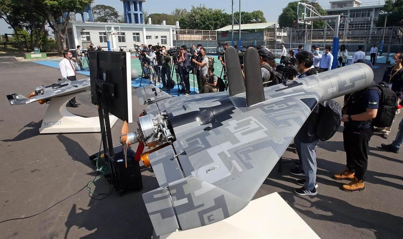 UAV tự sát chống bức xạ Jianxiang của Đài Loan được trình làng hôm 15/11 (Ảnh: Chinatimes).