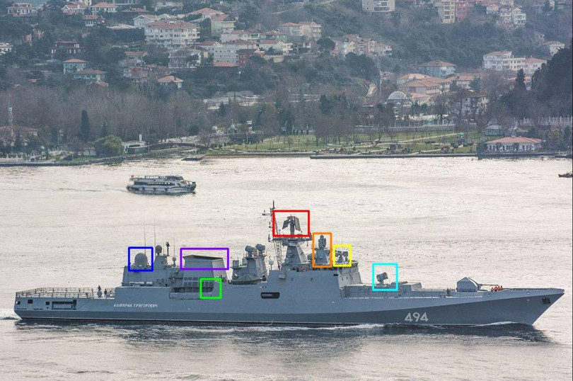 Một chiếc khinh hạm cùng lớp với chiếc Đô đốc Makarov được cho là hình dạng tương tự chiếc tàu bị tàu Ukraine tấn công sáng 29/10 (Ảnh:chinatimes) Một chiếc khinh hạm cùng lớp với chiếc Đô đốc Makarov được cho là hình dạng tương tự chiếc tàu bị tàu Ukraine tấn công sáng 29/10 (Ảnh:chinatimes)