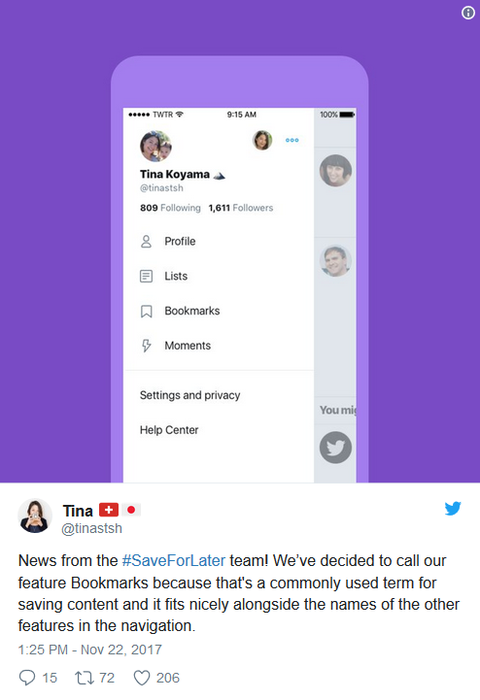 Twitter cập nhật tính năng lưu lại tweet để đọc sau ảnh 1