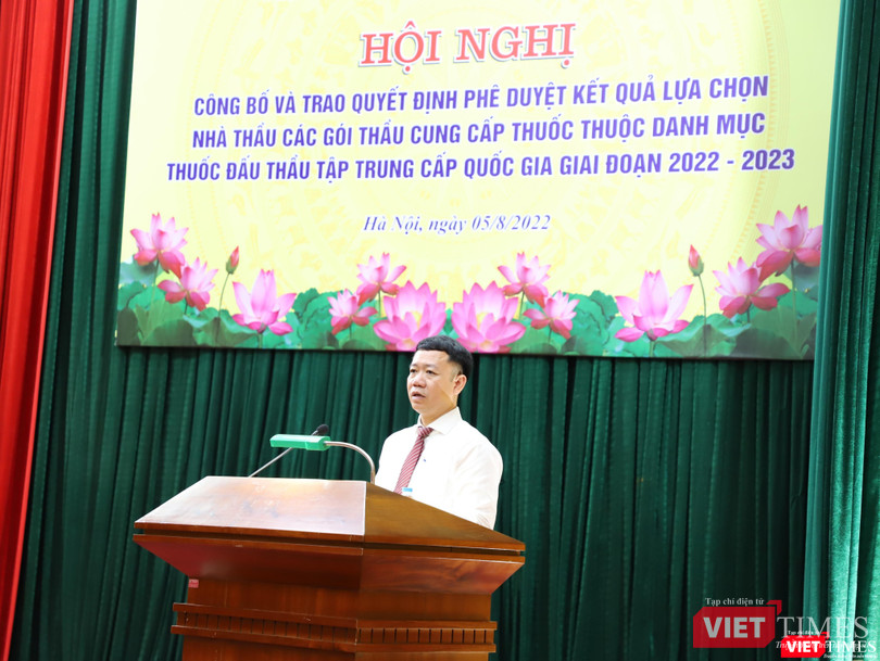 Ông Lê Thanh Dũng – Giám đốc Trung tâm Mua sắm tập trung thuốc Quốc gia Bộ Y tế – thông báo kết quả trúng thầu thuốc Ông Lê Thanh Dũng – Giám đốc Trung tâm Mua sắm tập trung thuốc Quốc gia Bộ Y tế – thông báo kết quả trúng thầu thuốc