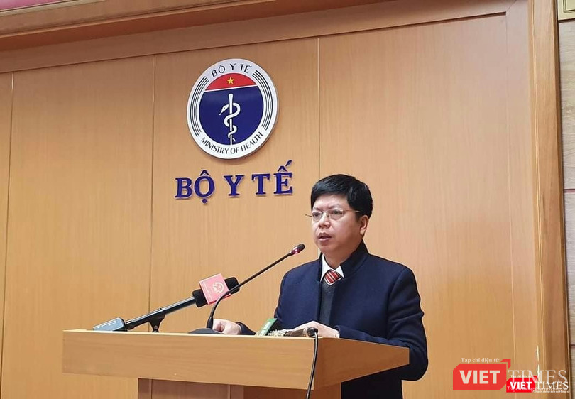 Ông Nguyễn Trọng Khoa - Phó Cục trưởng Cục Quản lý Khám, chữa bệnh báo cáo tình hình phòng dịch của các bệnh viện