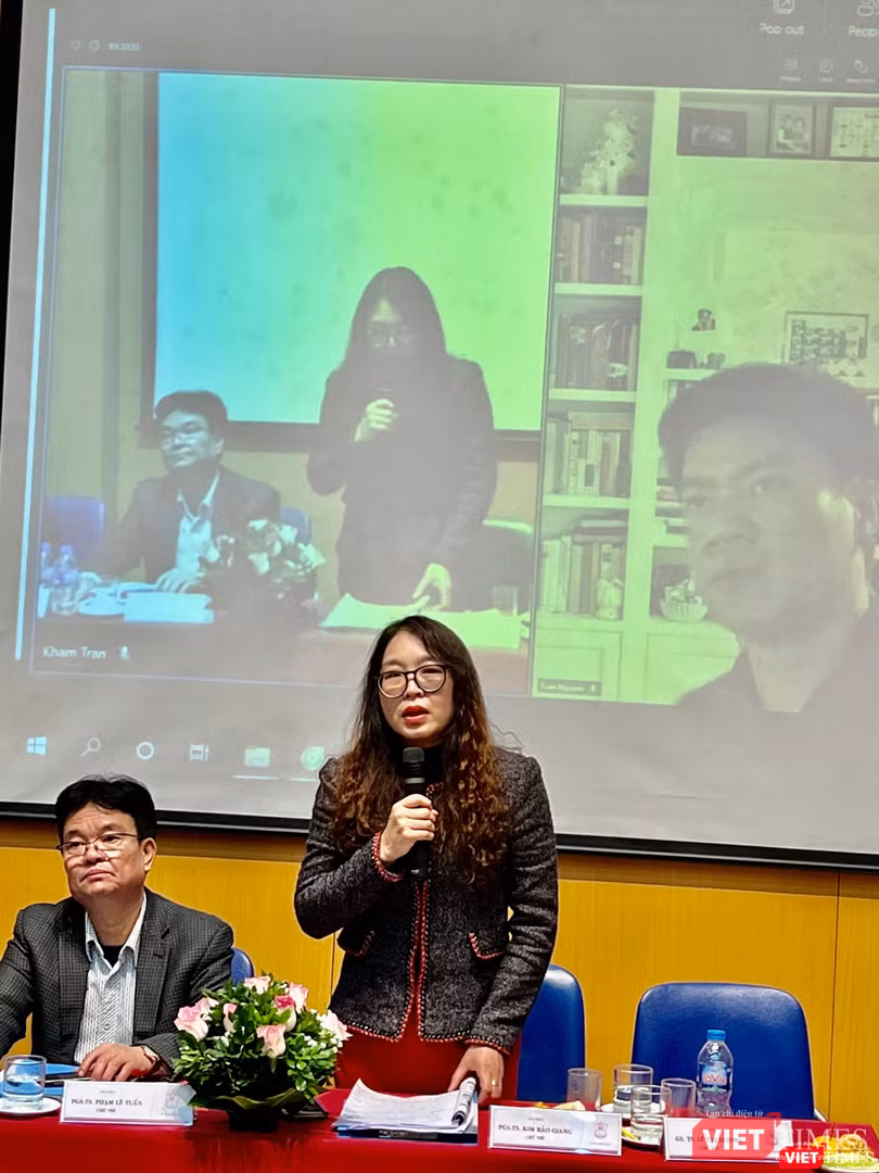 PGS.TS. Kim Bảo Giang - Phó Viện trưởng Viện Đào tạo Y học dự phòng và Y tế công cộng - cho biết sẽ tiếp tục hoàn thiện dự án để phục vụ việc hoạch định chính sách về SSTT