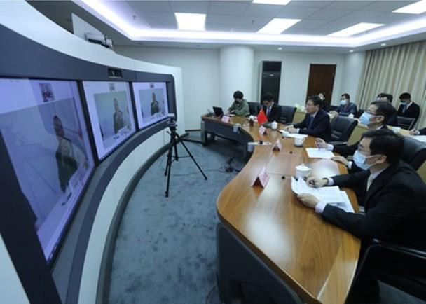 Đoàn Trung Quốc tham gia cuộc đối thoại trực tuyến Trung - Nhật về biển Hoa Đông hôm 10/11 (Ảnh: Đông Phương).