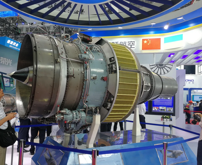 Động cơ của Motor Sich trưng bày tại một hội chợ triển lãm Trung Quốc (Ảnh: QQ).