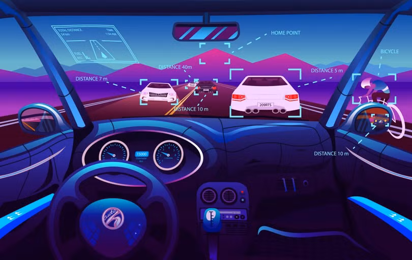 Xe tự lái vận hành với nguồn dữ liệu được cung cấp từ phần mềm mô phỏng. Ảnh TechXplore.