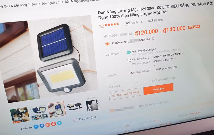 Đèn năng lượng mặt trời giá siêu rẻ