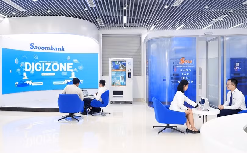 Sacombank khả năng sẽ chia cổ tức sau 10 năm. Ảnh: STB 