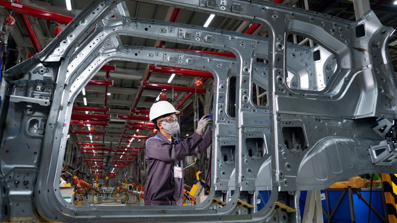 Bên trong nhà máy xe điện VinFast tại Hà Tĩnh. Ảnh: Vingroup 