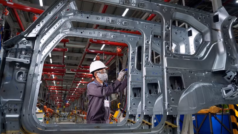 Bên trong nhà máy xe điện VinFast tại Hà Tĩnh. Ảnh: Vingroup 