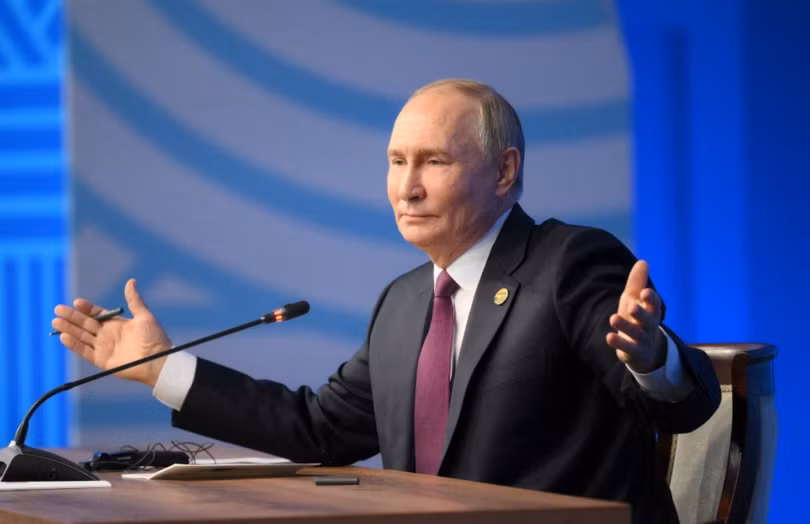 Tại cuộc họp báo hôm 24/10, Tổng thống Nga Putin không phủ nhận tin Triều Tiên gửi quân tới Nga (Ảnh: Reuters)